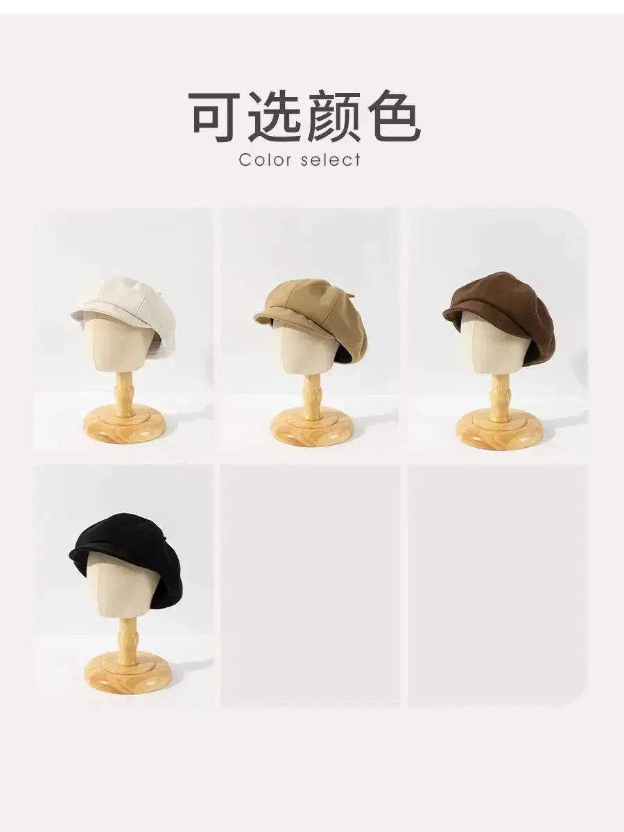 Girls Black Peaked Cap British Octagonal Hat — feature 6