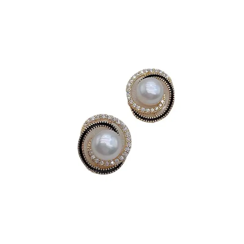 S925 Pearl Earrings Small Gold Plated - Image 8