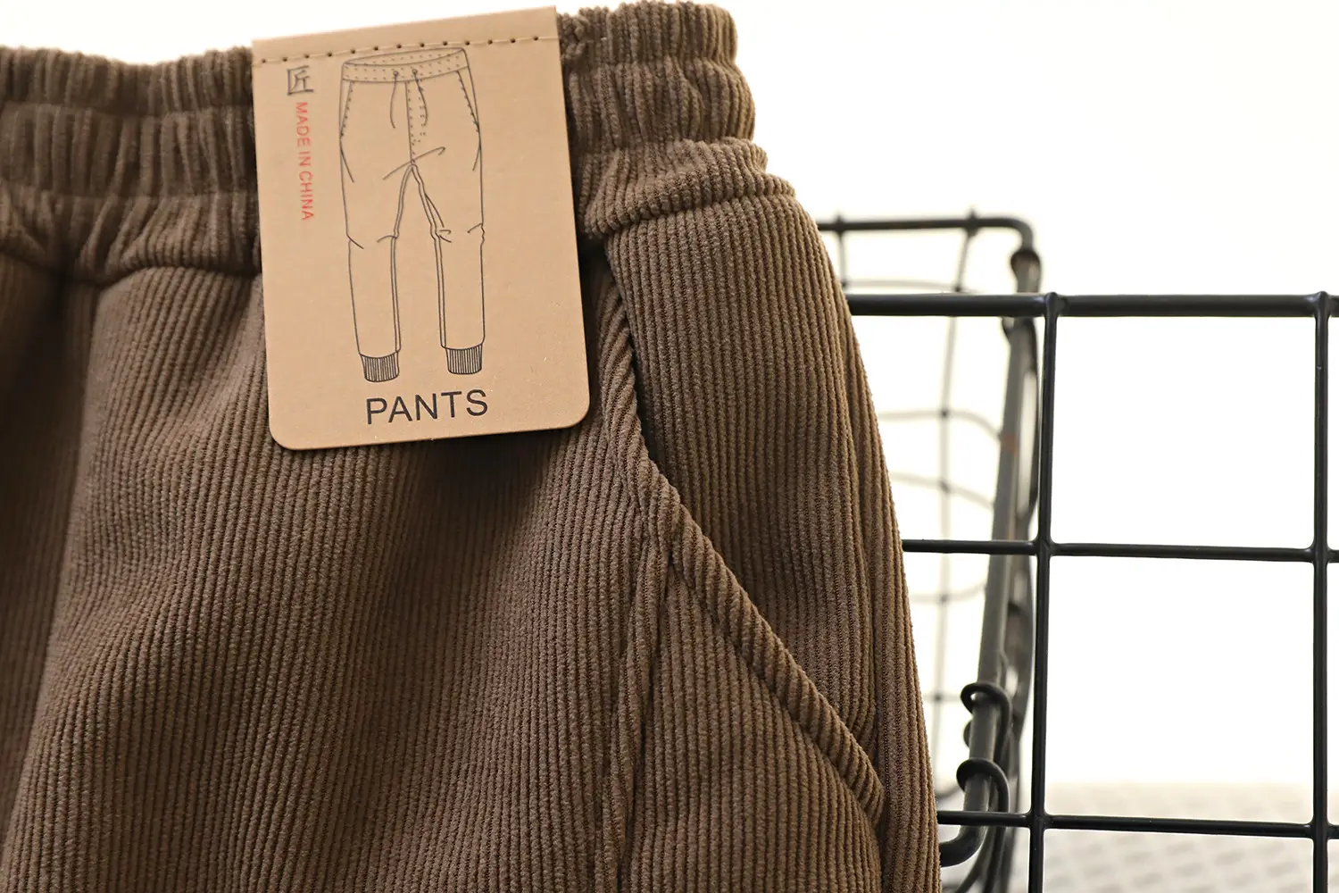 Fleece Lined Brown Cotton Pants for Boys Winter Casual — feature 4