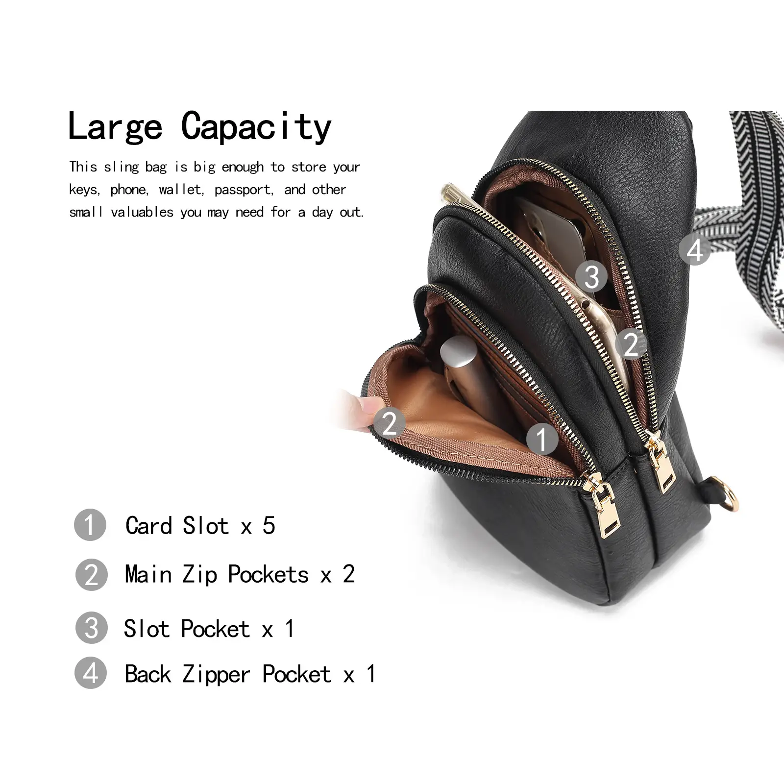 Women's Crossbody Bag Beige 2024 with Mobile Wallet — feature 20
