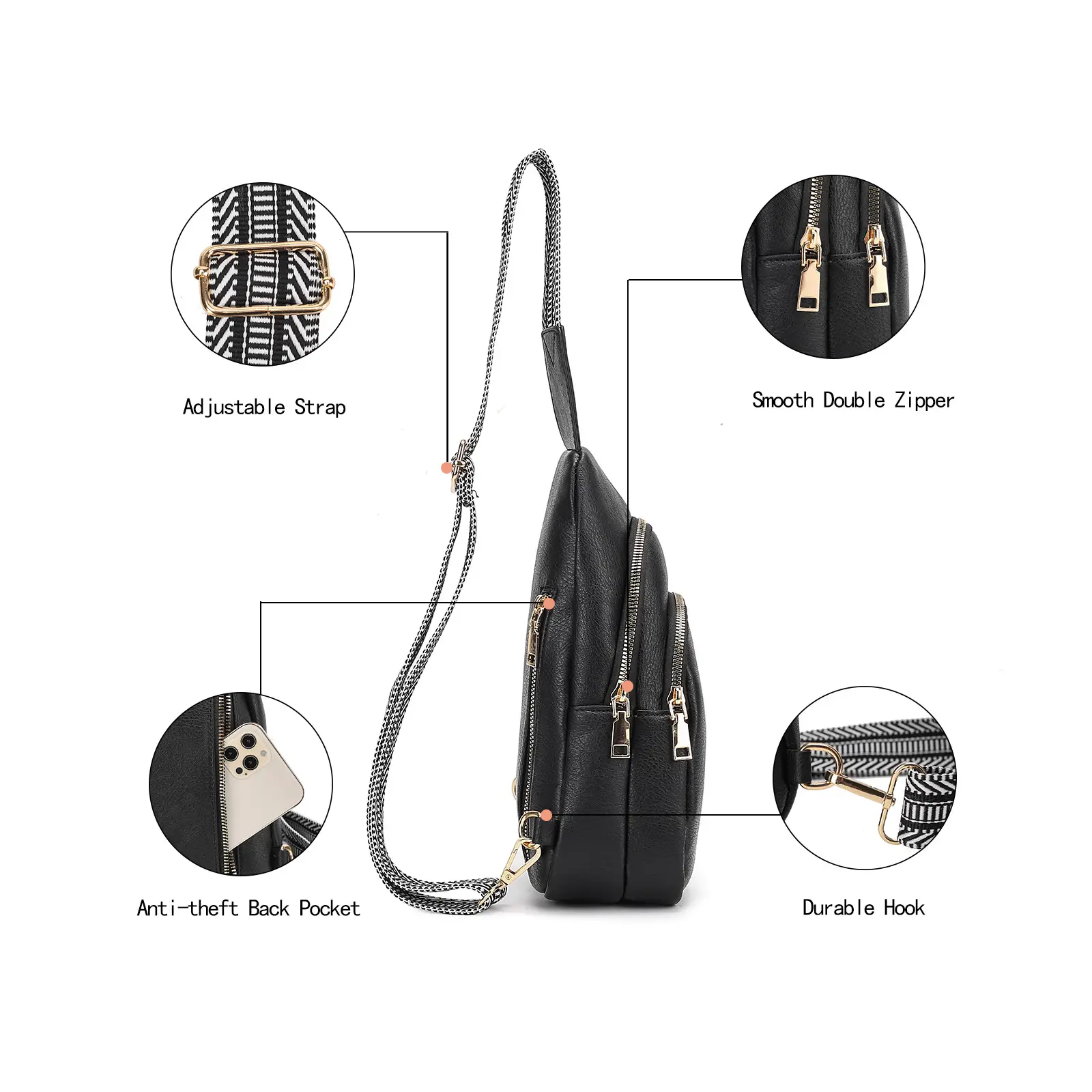 Women's Crossbody Bag Beige 2024 with Mobile Wallet — feature 22