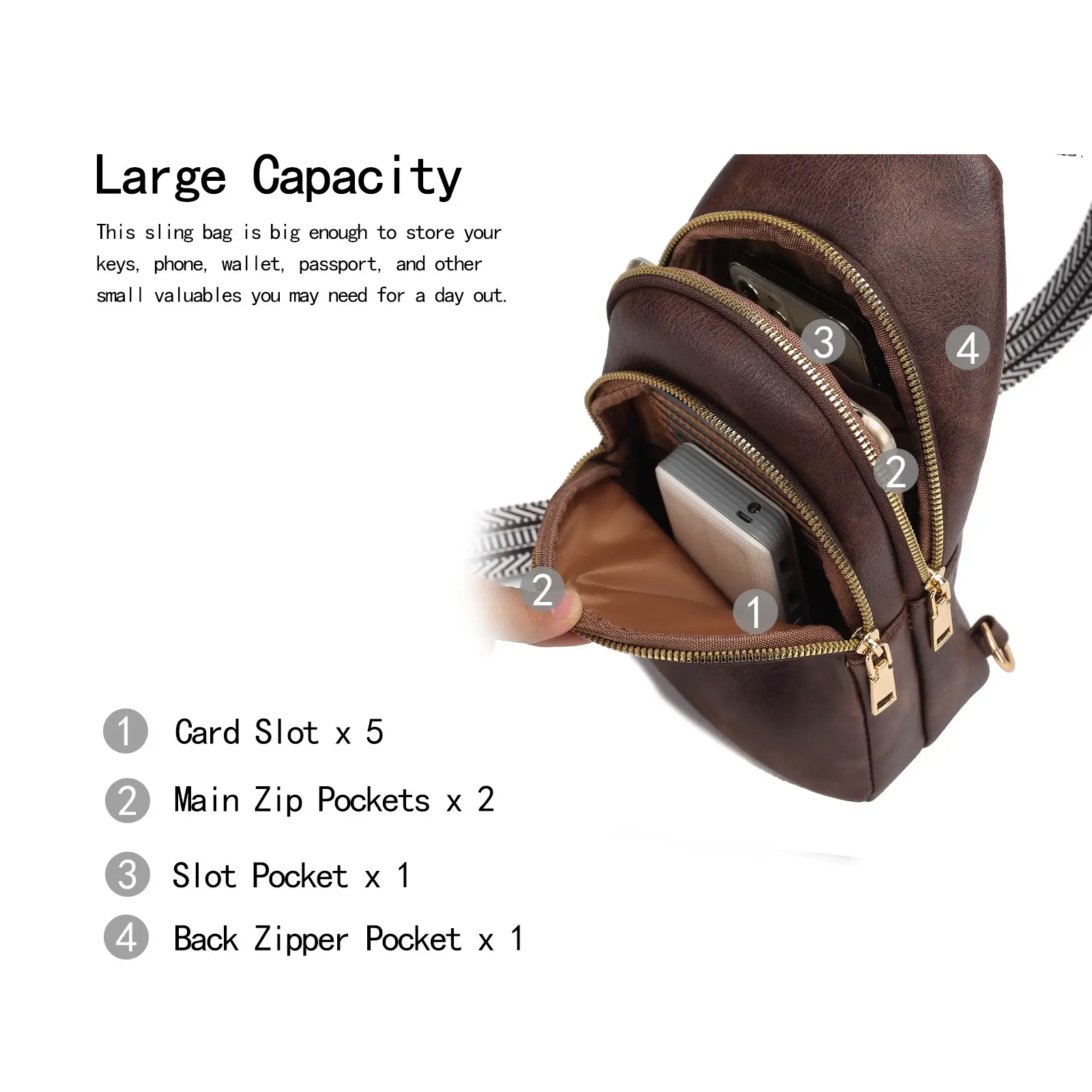 Women's Crossbody Bag Beige 2024 with Mobile Wallet — feature 29