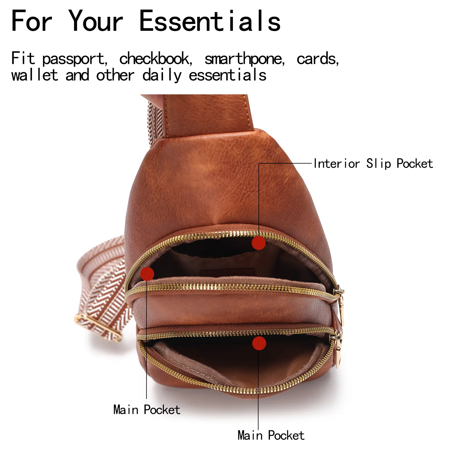 Women's Crossbody Bag Beige 2024 with Mobile Wallet — feature 6