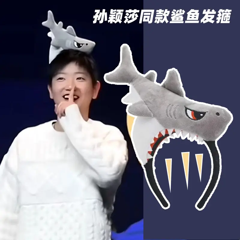 Cute Shark Headband for Girls White Salsa Style Photo Hair Accessory - Image 8