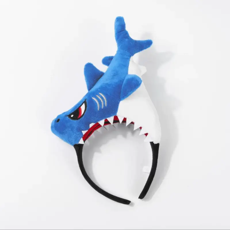 Cute Shark Headband for Girls White Salsa Style Photo Hair Accessory - Image 10