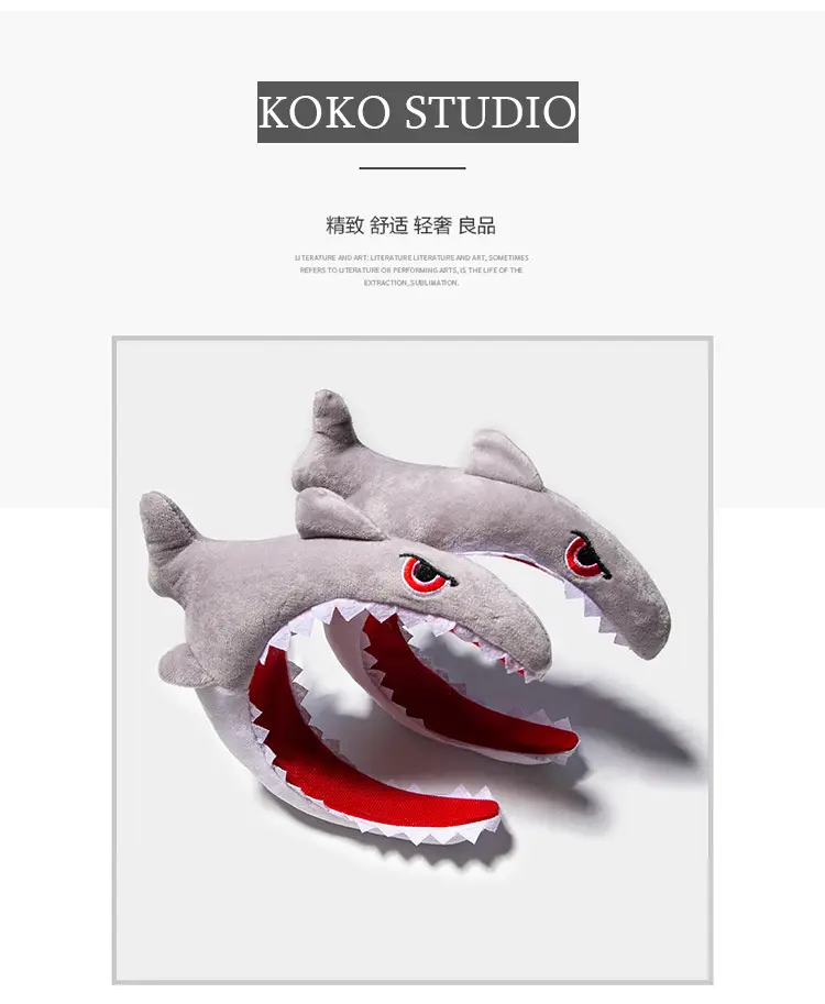 Cute Shark Headband for Girls White Salsa Style Photo Hair Accessory — feature 3