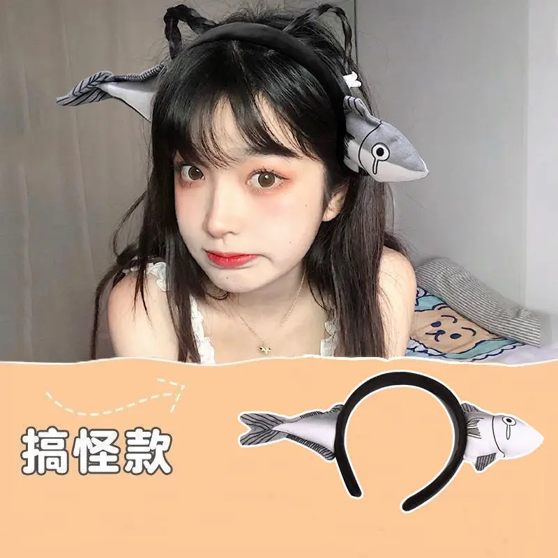 Cute Shark Headband for Girls White Salsa Style Photo Hair Accessory - Image 5