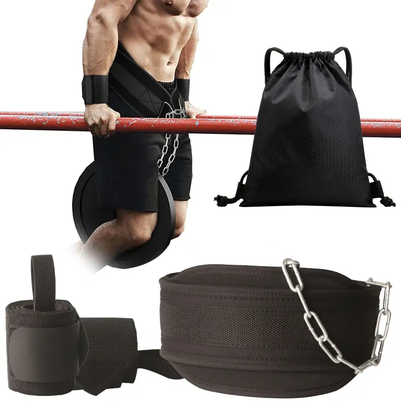 Weight-Bearing Fitness Belt Chain Squat Pull Up Exercise Belt - Image 4