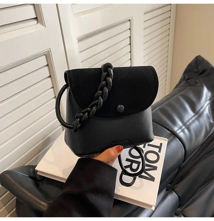 Black Textured Shoulder Bag for Women 2023 — feature 23