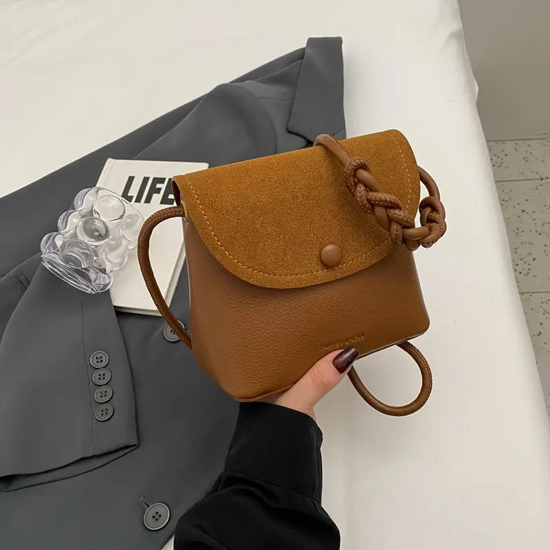 Black Textured Shoulder Bag for Women 2023 - Image 3
