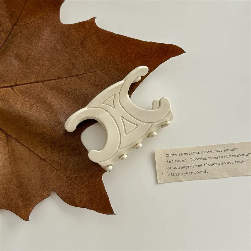 Pure White Acetate Hair Clips Set for Women — feature 13