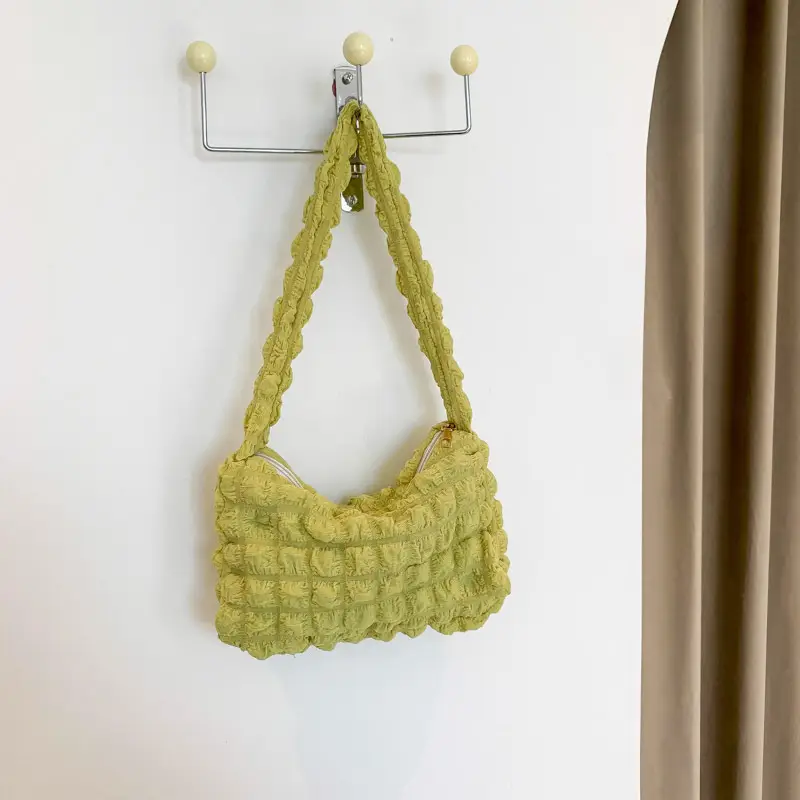 Black Crochet Shoulder Bag for Women 2023