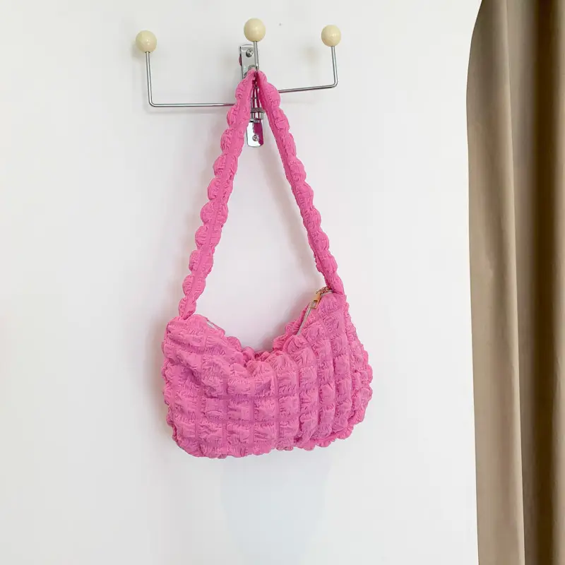 Black Crochet Shoulder Bag for Women 2023