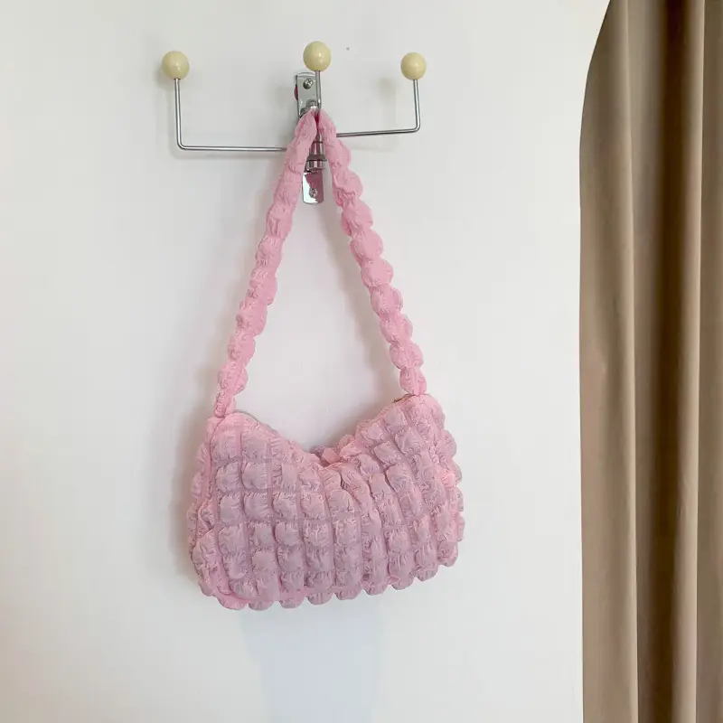 Black Crochet Shoulder Bag for Women 2023