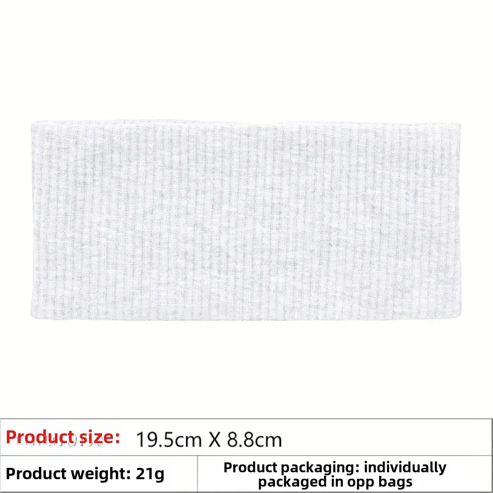Pink Knitted Yoga Headband with Wide Strap - Image 10