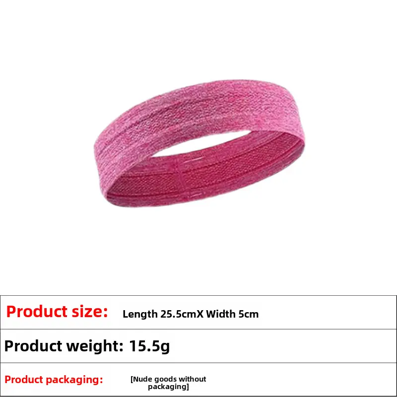 Pink Knitted Yoga Headband with Wide Strap - Image 11