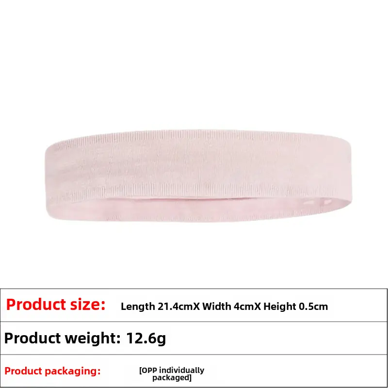 Pink Knitted Yoga Headband with Wide Strap - Image 17