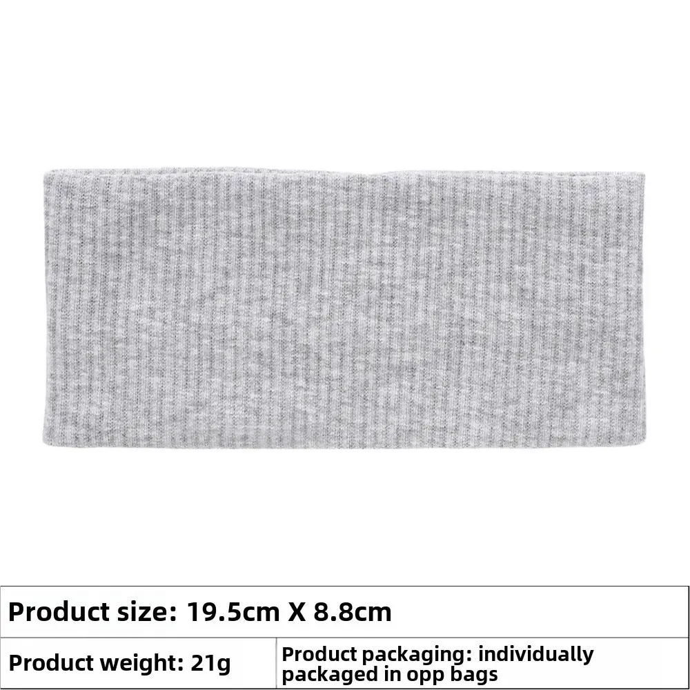 Pink Knitted Yoga Headband with Wide Strap - Image 2