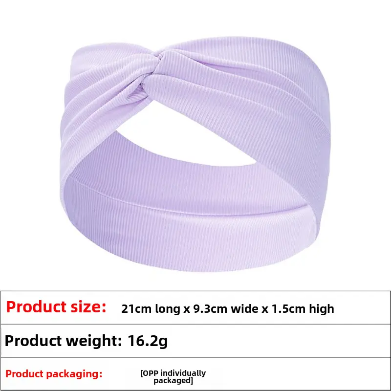 Pink Knitted Yoga Headband with Wide Strap - Image 35