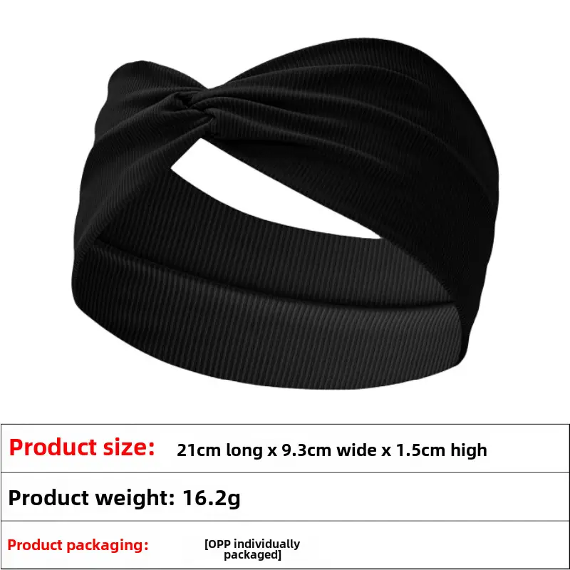 Pink Knitted Yoga Headband with Wide Strap - Image 38
