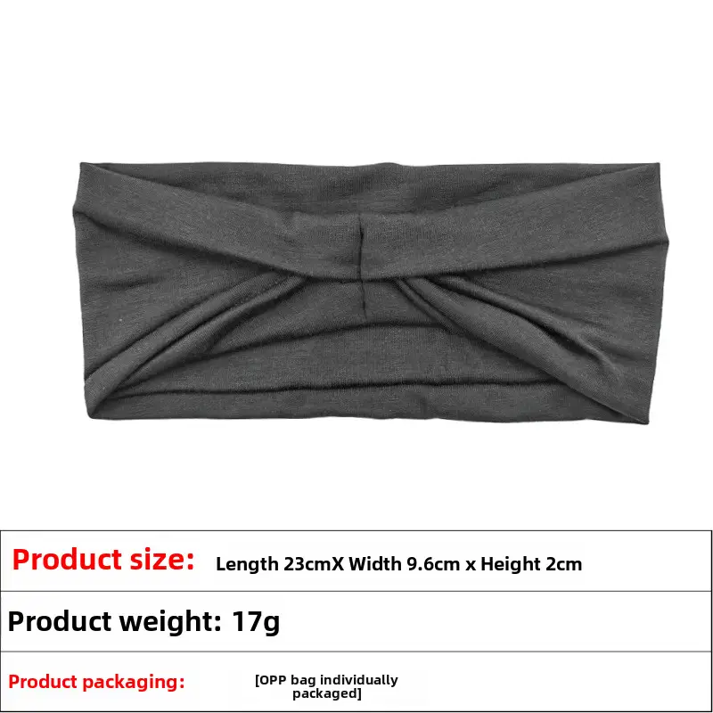 Pink Knitted Yoga Headband with Wide Strap - Image 42