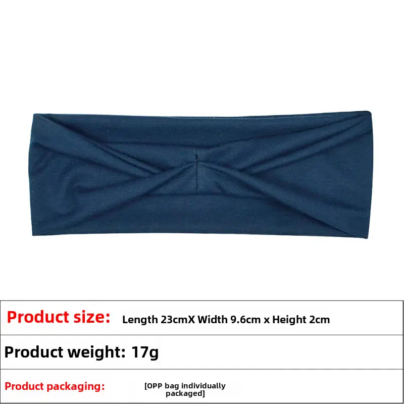 Pink Knitted Yoga Headband with Wide Strap - Image 44