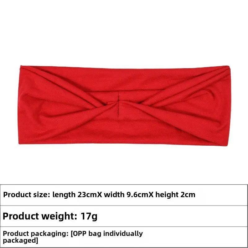Pink Knitted Yoga Headband with Wide Strap - Image 46