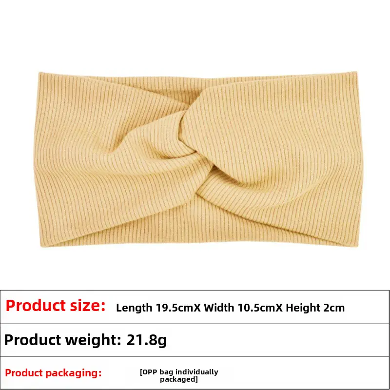 Pink Knitted Yoga Headband with Wide Strap - Image 49