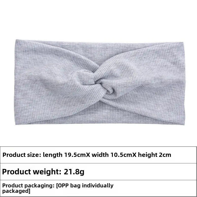 Pink Knitted Yoga Headband with Wide Strap - Image 51