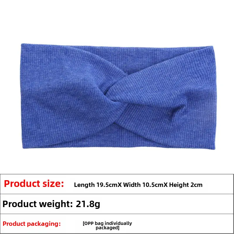 Pink Knitted Yoga Headband with Wide Strap - Image 54