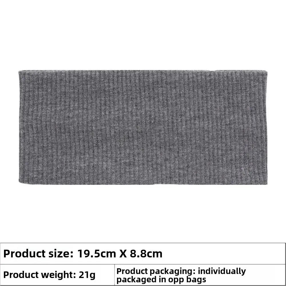 Pink Knitted Yoga Headband with Wide Strap - Image 6