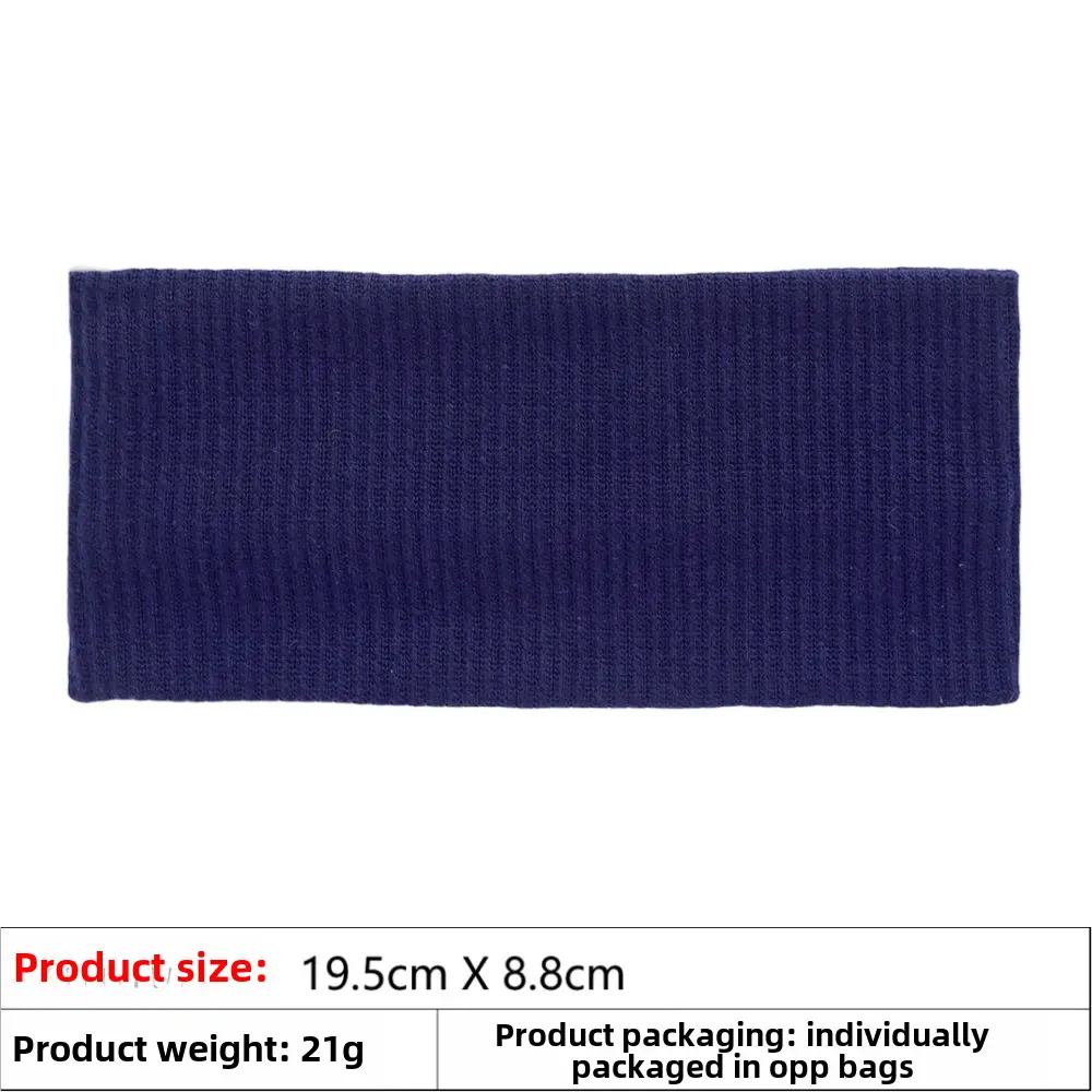Pink Knitted Yoga Headband with Wide Strap - Image 8