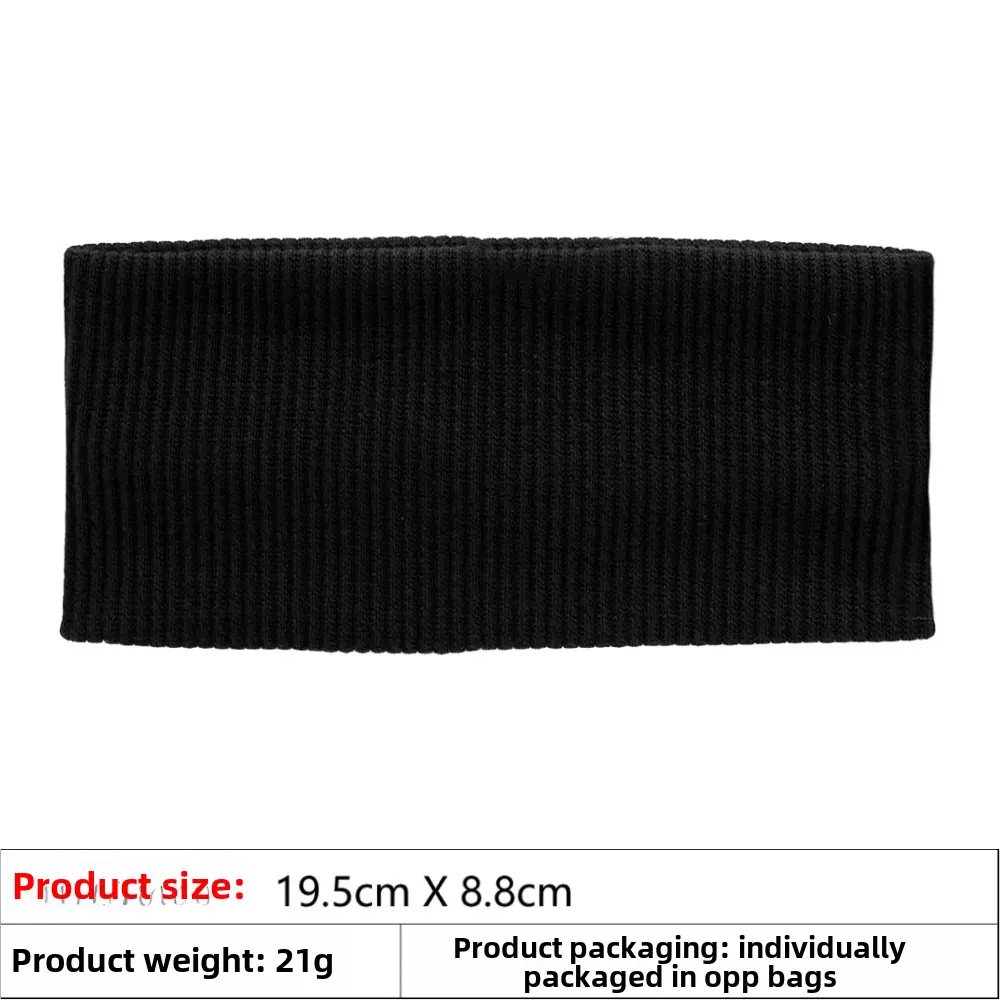 Pink Knitted Yoga Headband with Wide Strap - Image 9