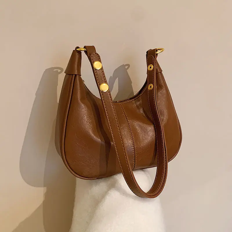 Retro Saddle Bag for Women Black Leather 2023