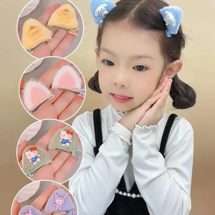 Children's Cute Cat Ears Hair Pins for Girls - Image 13