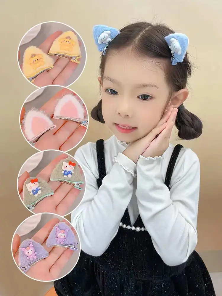 Children's Cute Cat Ears Hair Pins for Girls — feature 3