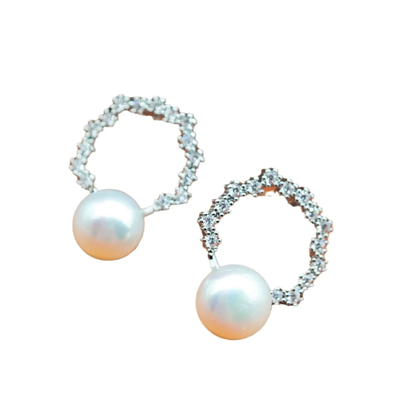 S925 Sterling Silver Pearl Earrings Same Style