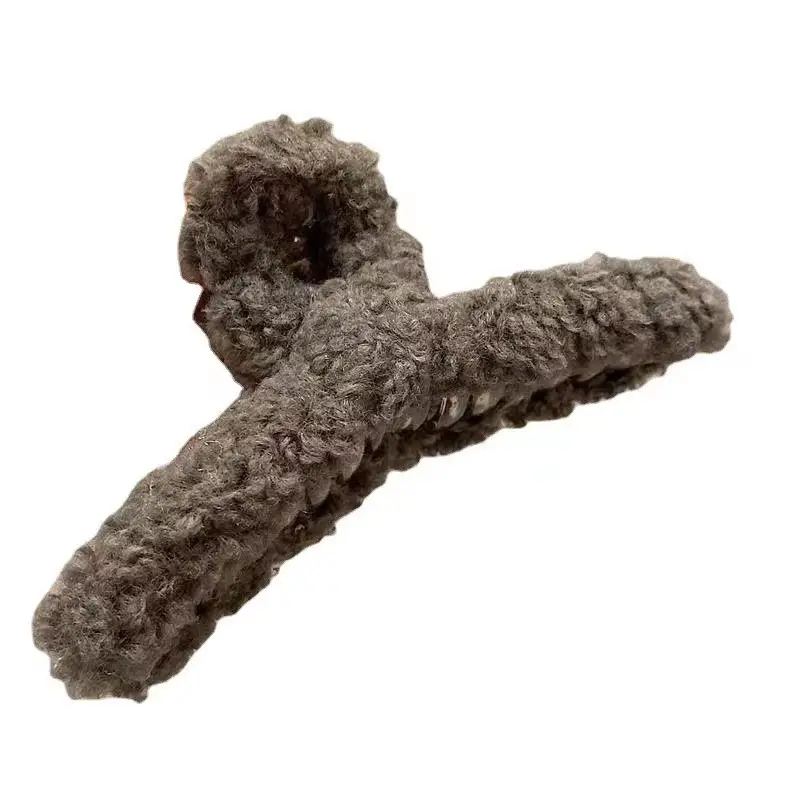 13CM Plush Hairpin Clip Black Soft Clip - Image 15