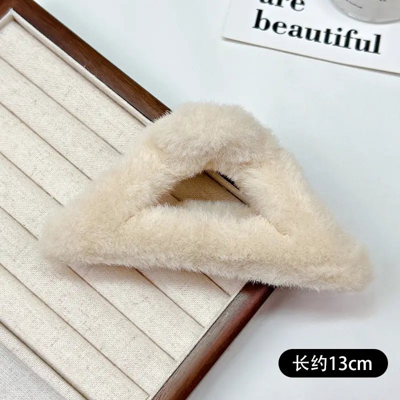 Autumn Plush Clip Hairpin for Girls Brown 14cm - Image 15