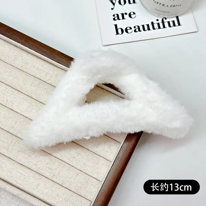 Autumn Plush Clip Hairpin for Girls Brown 14cm - Image 17