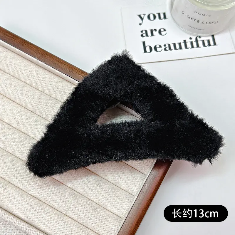 Autumn Plush Clip Hairpin for Girls Brown 14cm - Image 18