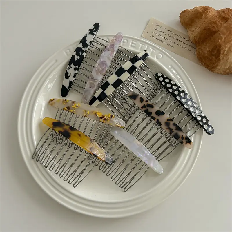 Acetate Hair Pin for Female Back Head Reverse Insert - Image 11