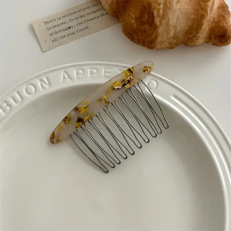 Acetate Hair Pin for Female Back Head Reverse Insert — feature 9