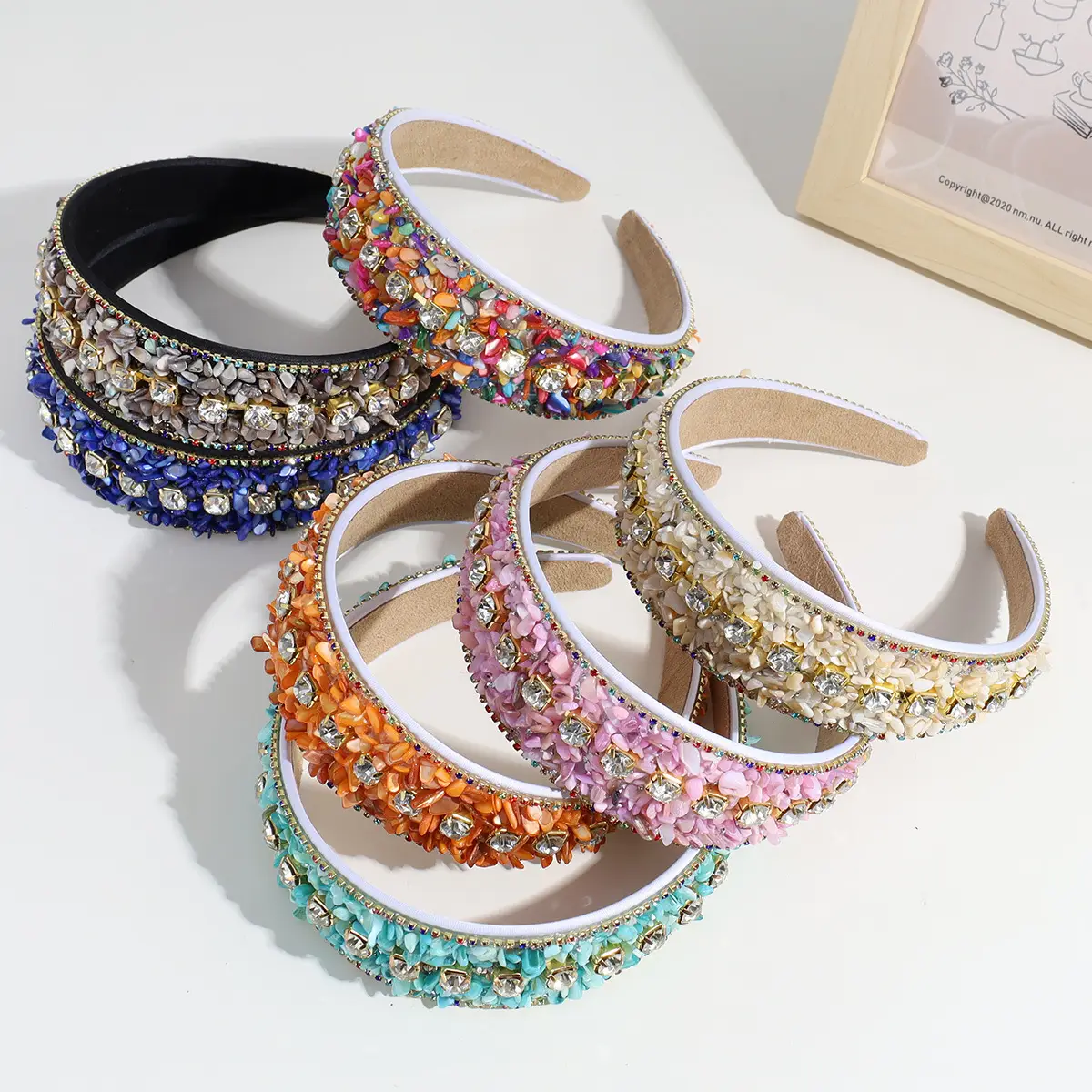 Black Rhinestone Wide Headband for Women — feature 11
