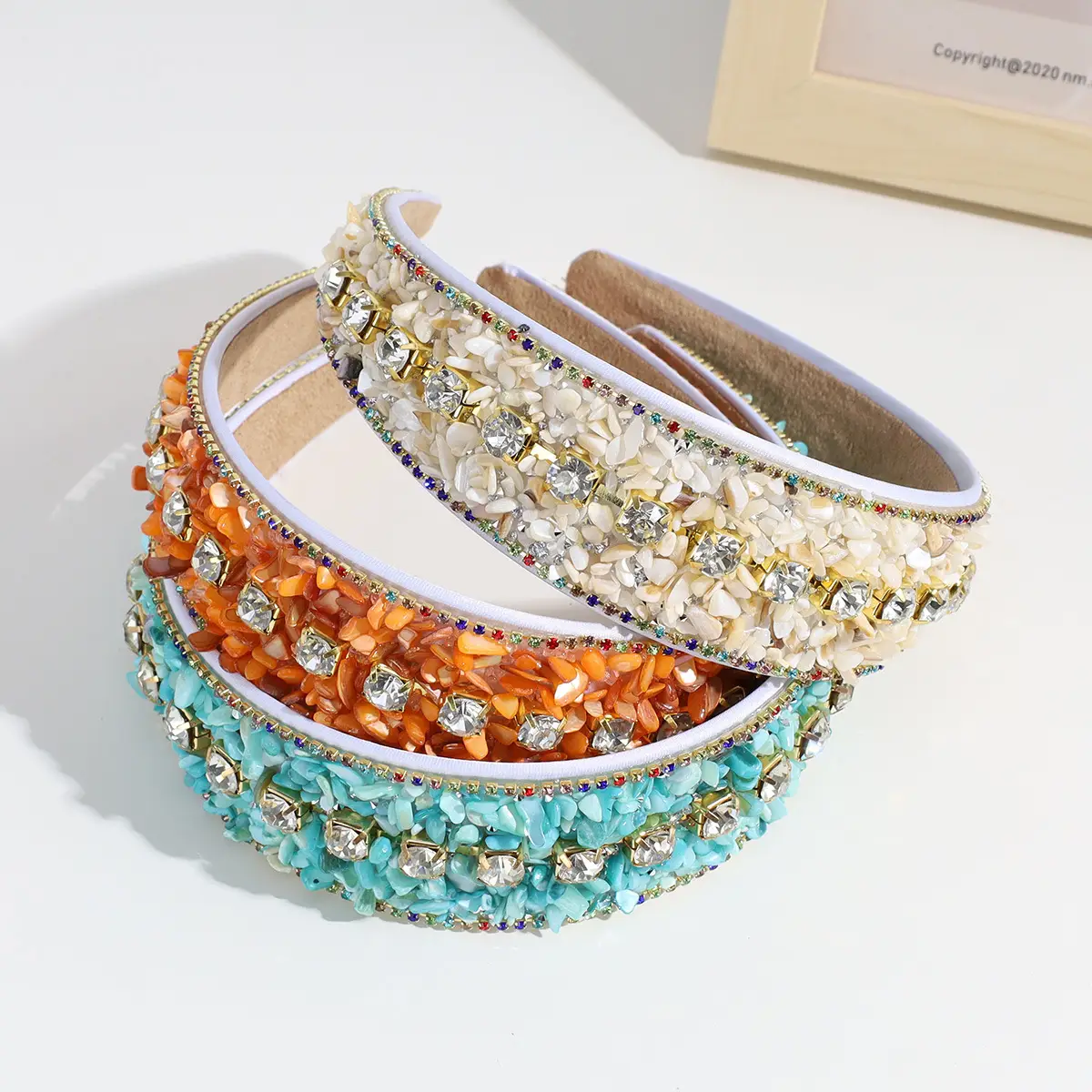 Black Rhinestone Wide Headband for Women — feature 12