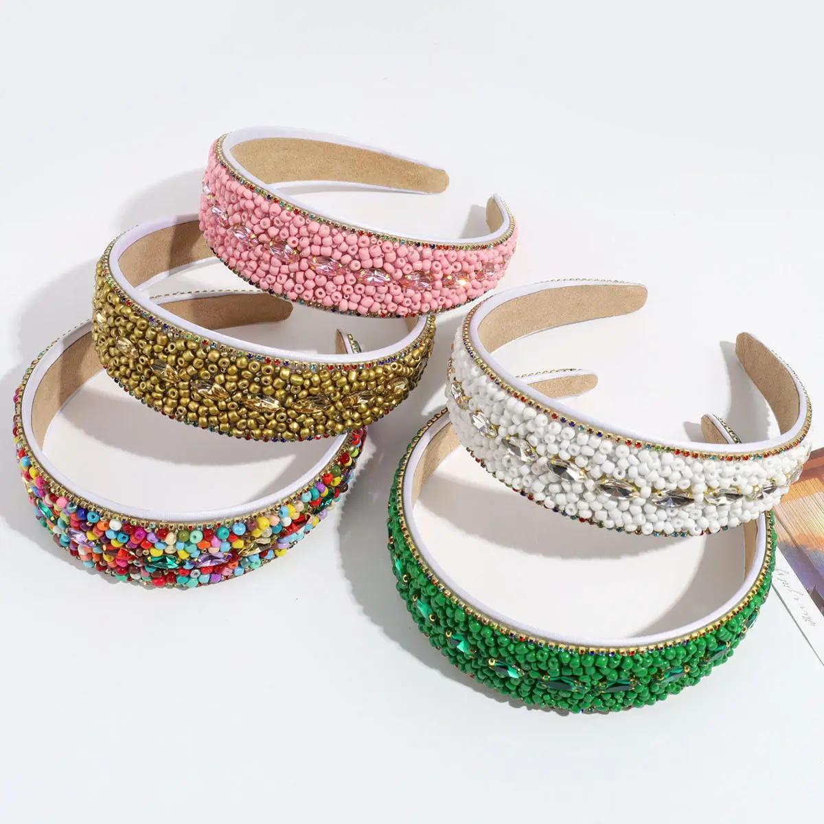 Black Rhinestone Wide Headband for Women — feature 6