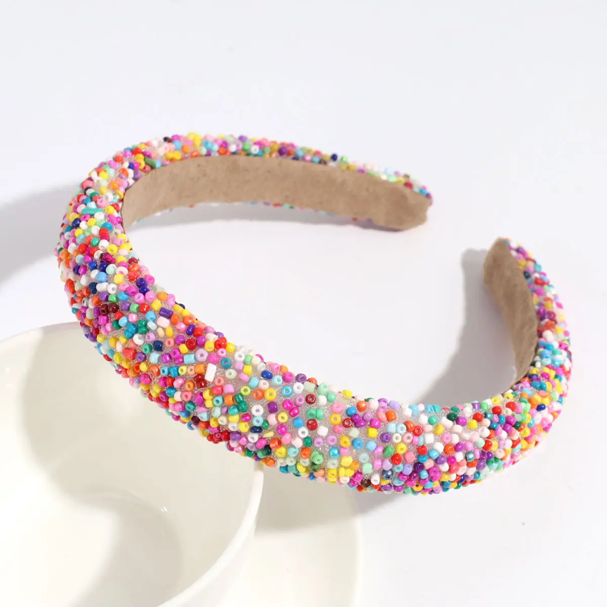 Black Rhinestone Wide Headband for Women - Image 10