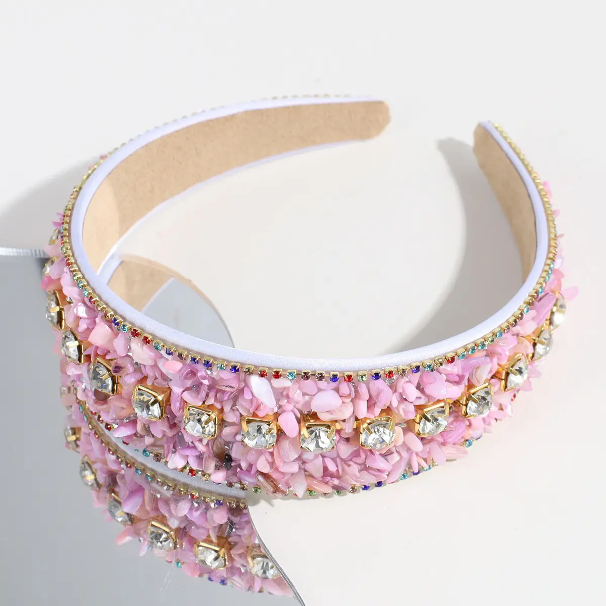 Black Rhinestone Wide Headband for Women - Image 13