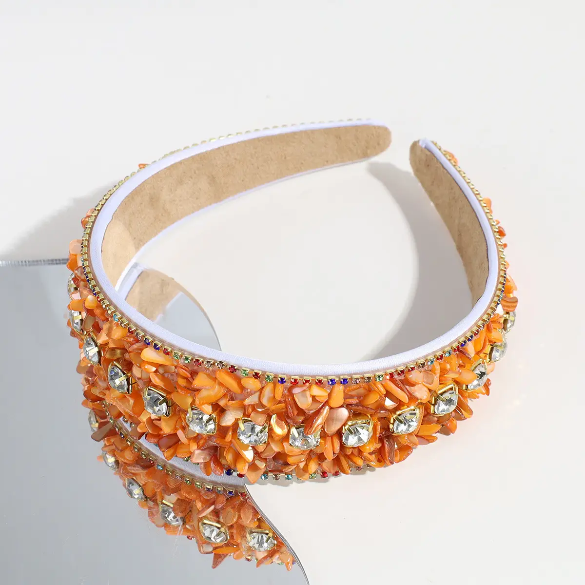 Black Rhinestone Wide Headband for Women - Image 15