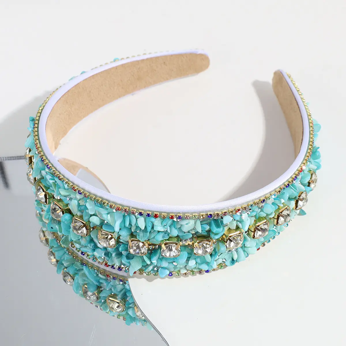 Black Rhinestone Wide Headband for Women - Image 16